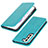 Custodia Portafoglio In Pelle Cover con Supporto T06D per Samsung Galaxy S23 Plus 5G Cielo Blu