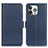 Custodia Portafoglio In Pelle Cover con Supporto T07 per Apple iPhone 13 Pro Max Blu