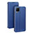 Custodia Portafoglio In Pelle Cover con Supporto T07 per Huawei P40 Lite Blu