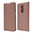 Custodia Portafoglio In Pelle Cover con Supporto T07 per OnePlus 7T Pro Oro Rosa
