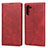Custodia Portafoglio In Pelle Cover con Supporto T07 per Samsung Galaxy Note 10 5G Rosso