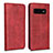 Custodia Portafoglio In Pelle Cover con Supporto T07 per Samsung Galaxy S10 5G Rosso