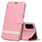 Custodia Portafoglio In Pelle Cover con Supporto T08 per Huawei Honor View 30 5G Rosa