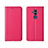 Custodia Portafoglio In Pelle Cover con Supporto T08 per Huawei Mate 20 Lite Rosa Caldo