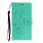 Custodia Portafoglio In Pelle Cover con Supporto T08 per Huawei P40 Pro Verde