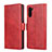 Custodia Portafoglio In Pelle Cover con Supporto T08 per Samsung Galaxy Note 10 Rosso