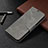 Custodia Portafoglio In Pelle Cover con Supporto T08 per Samsung Galaxy Note 20 5G Grigio