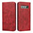 Custodia Portafoglio In Pelle Cover con Supporto T08 per Samsung Galaxy S10 Plus Rosso