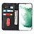 Custodia Portafoglio In Pelle Cover con Supporto T08D per Samsung Galaxy S21 5G