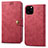 Custodia Portafoglio In Pelle Cover con Supporto T09 per Apple iPhone 11 Pro Rosso