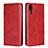 Custodia Portafoglio In Pelle Cover con Supporto T09 per Huawei P20 Rosso