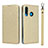 Custodia Portafoglio In Pelle Cover con Supporto T09 per Huawei P30 Lite New Edition Oro