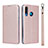 Custodia Portafoglio In Pelle Cover con Supporto T09 per Huawei P30 Lite New Edition Oro Rosa