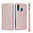 Custodia Portafoglio In Pelle Cover con Supporto T09 per Huawei P30 Lite Oro Rosa