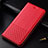 Custodia Portafoglio In Pelle Cover con Supporto T09 per Huawei P30 Rosso