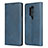 Custodia Portafoglio In Pelle Cover con Supporto T09 per OnePlus 8 Pro Blu