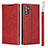 Custodia Portafoglio In Pelle Cover con Supporto T09 per Samsung Galaxy Note 10 5G Rosso