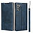 Custodia Portafoglio In Pelle Cover con Supporto T09 per Samsung Galaxy Note 10 Blu