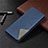 Custodia Portafoglio In Pelle Cover con Supporto T09 per Samsung Galaxy Note 20 Ultra 5G Blu