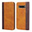 Custodia Portafoglio In Pelle Cover con Supporto T09 per Samsung Galaxy S10 5G Arancione
