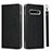 Custodia Portafoglio In Pelle Cover con Supporto T09 per Samsung Galaxy S10 Plus Nero