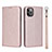 Custodia Portafoglio In Pelle Cover con Supporto T10 per Apple iPhone 11 Pro Max Oro Rosa