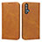 Custodia Portafoglio In Pelle Cover con Supporto T10 per Huawei Honor 20S Arancione