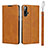 Custodia Portafoglio In Pelle Cover con Supporto T10 per Huawei Nova 5 Arancione