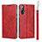 Custodia Portafoglio In Pelle Cover con Supporto T10 per Huawei Nova 5 Rosso