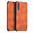 Custodia Portafoglio In Pelle Cover con Supporto T10 per Huawei P20 Pro Arancione