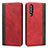 Custodia Portafoglio In Pelle Cover con Supporto T10 per Huawei P30 Rosso