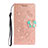 Custodia Portafoglio In Pelle Cover con Supporto T10 per Huawei P40 Pro Oro Rosa