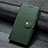 Custodia Portafoglio In Pelle Cover con Supporto T10 per Oppo A91 Verde