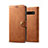 Custodia Portafoglio In Pelle Cover con Supporto T10 per Samsung Galaxy S10 Arancione