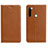 Custodia Portafoglio In Pelle Cover con Supporto T10 per Xiaomi Redmi Note 8 Arancione