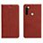 Custodia Portafoglio In Pelle Cover con Supporto T10 per Xiaomi Redmi Note 8T Rosso Rosa
