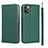 Custodia Portafoglio In Pelle Cover con Supporto T11 per Apple iPhone 11 Pro Max Verde
