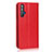 Custodia Portafoglio In Pelle Cover con Supporto T11 per Huawei Honor 20 Rosso