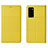 Custodia Portafoglio In Pelle Cover con Supporto T11 per Huawei Honor V30 5G Giallo