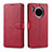 Custodia Portafoglio In Pelle Cover con Supporto T11 per Huawei Mate 30 Rosso