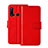 Custodia Portafoglio In Pelle Cover con Supporto T11 per Huawei Nova 5i Rosso