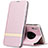Custodia Portafoglio In Pelle Cover con Supporto T12 per Huawei Mate 30 Oro Rosa