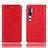Custodia Portafoglio In Pelle Cover con Supporto T12 per Xiaomi Mi Note 10 Rosso