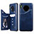 Custodia Portafoglio In Pelle Cover con Supporto T14 per Huawei Mate 30 5G Blu