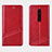 Custodia Portafoglio In Pelle Cover con Supporto T14 per Xiaomi Mi 9T Rosso