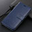 Custodia Portafoglio In Pelle Cover con Supporto T14 per Xiaomi Mi Note 10 Blu