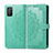 Custodia Portafoglio In Pelle Cover con Supporto T14 per Xiaomi Poco M3 Verde Pastello