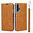 Custodia Portafoglio In Pelle Cover con Supporto T15 per Huawei Honor 20 Arancione