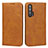 Custodia Portafoglio In Pelle Cover con Supporto T15 per Huawei Honor 20 Pro Arancione