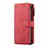 Custodia Portafoglio In Pelle Cover con Supporto T15 per Samsung Galaxy S10 Plus Rosso